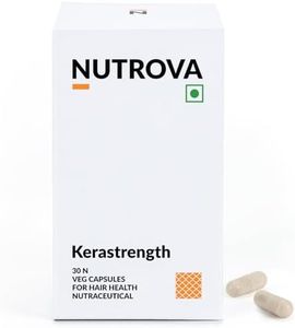 NUTROVA Kerastrength For Men & Women (30 Capsules) With Biotin - Prevents Hair-Fall,Strengthens & Grows Hair With Vitamins A,C,D3,B-Complex,Lycopene Inhibits Hair-Fall Hormone Dht,1 Count
