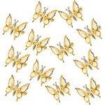 NEOBABY Hairstyle Decoration shaking Butterfly Hair Bride Clips | Hair Style Bridal Brooch & Braid for Juda Bun | Butterfly Hair Pins for Women's & Girls - Pack of 6 (Golden)