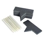 Argon Tableware 6x 7cm x 2.5cm Slate Cheese Markers. Cheese & Food Platter Marker Labels With Fine Chalk Sticks