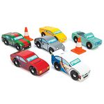 Le Toy Van - Cars & Construction Iconic Wooden Montecarlo Sports Cars Toy Car Play Set - Set 6 Cars | Play Vehicle Role Play Toys - Suitable For 2 Year Old +