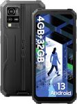 Rugged Smartphone Unlocked Canada, Blackview BV4800 Android 13 Cell Phone, 4GB+32GB/SD 1TB, 5180mAh, 6.56''HD+, 13MP+5MP, 4G Dual SIM, 3 Card Slots, Face Unlocked,Glove Mode, IP69K Waterproof Phones