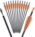 18 Inch Carbon Crossbow Bolts Bio Archery with 4 Inch Vanes(Pack of 12)
