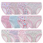 Anntry Baby 12 Pack Panties Soft Comfort Knickers Cotton Underwear Little Girls Assorted Briefs 2-12 Yrs (Assorted-1, 2-4 Years)