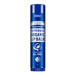 Dr Bronner's Peppermint Lip Balm, Made with No Synthetic Ingredients and Organic Oils, Used for Lips, Dry Hands, Cuticles and Chapped Chins, Certified Fair Trade, 4g Bar