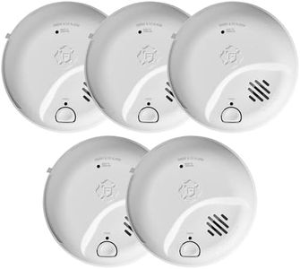 BRK First Alert SMICO100-AC Interconnect Hardwire Combination Smoke & Carbon Monoxide Alarm with Battery Backup, 5 Pack