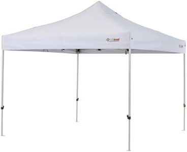 OZtrail Commercial Deluxe Gazebo, 3.0 m - 32mm Powder Coated Steel Frame, 500 Denier White Canopy, Hydroflow Anti-Ponding Bars, Durable Wheeled Carry Bag, Ideal for Market