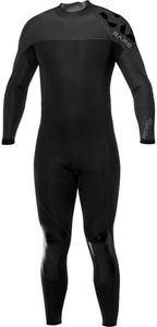 BARE 3/2MM Revel Men's Full Wetsuit | Combines Comfort and Flexibility | Made from a Blend of Neoprene and Laminate | Designed for All Watersports Including Scuba Diving and Snorkeling | Grey - XL