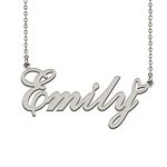 Stainless Steel Name Necklace Custom Made Jewelry Gifts for My Best Friend Emily