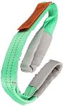 Lifting Sling Strap Heavy Duty Polyester 2000KG/2 Ton Capacity for Construction Rigging Moving(1M - Green