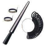 Redamancy Ring Sizer UK,Ring Measurement Tool,UK Rings Size Measure Tool Finger Gauge Kit for Measuring Rings Diameters, Finger Gauge,Jewellery Sizing