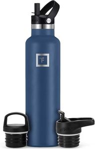 IRON °FLASK Sports Water Bottle - 24 Oz - 3 Lids (Narrow Straw Lid) - Leak Proof Vacuum Insulated Stainless Steel - Hot & Cold Double Walled Insulated Thermos - Valentines Day Gifts for Him or Her