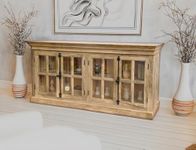 The Attic Oregon Sideboard|Multipurpose Cabinet for Kitchen and Living Room Storage|Classy Sideboard|Solid Mango Wood|Natural Matte Finish