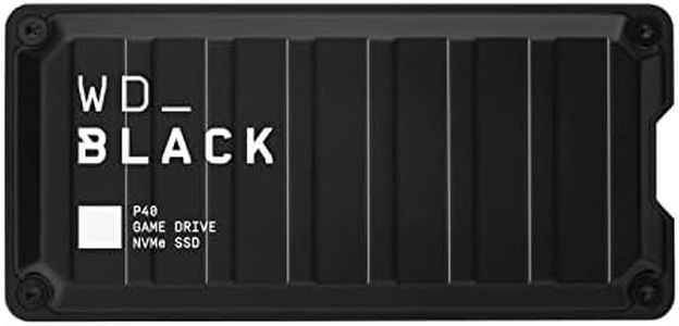 Western Digital 1TB P40 Game Drive SSD - Up to 2,000MB/s, RGB Lighting, Portable External Solid State Drive , Compatible with Playstation, Xbox, PC, & Mac - WDBAWY0010BBK-WESN