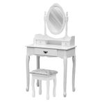 AVC Designs Dressing Table, Mirror & Stool Set (3 Drawer)