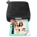 HP Sprocket 2x3 Inch Instant Smartphone Photo Printer - Portable Color Wireless Mobile Printer - Zink Sticky-Back Photos - Print from Compatible iOS & Android Devices with Bluetooth w/Fun App - Black