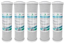 5X AH-CTO5 10" Coconut Carbon Block Water Filter Cartridges for Drinking Water Systems & Reverse Osmosis