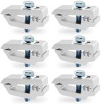 QYMOPAY Aluminum Mounting Clamps Tonneau Cover Clamps Truck Topper Clamps for Truck Cover, Cap, Camper Shell Clamps 6 Pack Silver