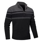 MAGNIVIT Men's Casual Knit Pullover Sweatshirt Winter Thermal Fashion Sweater Black