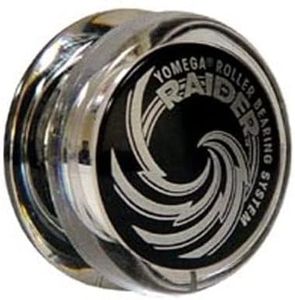 Yomega Raider - Professional Responsive Ball Bearing Yoyo, Great for Kids, Beginners and for Advanced String Yo-Yo Tricks and Looping Play. + Extra 2 Strings & 3 Month Warranty (Clear/Black Cap)