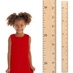 Headwaters Studio Height Ruler for Wall - Child Height Wall Chart, Height Chart for Kids Growth Chart for Wall Growth Chart Wood, Wooden Growth Chart for Wall - Natural w/Inches - 63"x5.75"