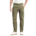 ROOKIES Men's Linen Cotton Slim Fit Cargo Pant (RJPP057-38) Olive