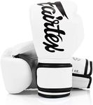 Fairtex BGV14 Muay Thai Boxing Microfibre Gloves for Men, Women, Kids | MMA Gloves, Kickboxing, Gym, Workout | Premium Quality, Light Weight & Shock Absorbent Boxing Gloves- (White/16oz)