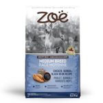 Zoe Dry Dog Food, Medium Breed, Chicken/Quinoa/Black Bean Recipe, 5 kg