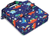 BTSKY Portable Baby Cushion High Chair Seat Pad with Adjustable Cover Dining Chair Harness Cushion for Kids Baby Infant Toddler(Dinosaur Blue)