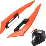 Vagary Wing Side Helmet Spoiler Aerodynamic Wing Dynamic Helmet Accessories, Helmet Punks, Helmet Wings (Orange)