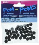 Darice 10549-90 Pom, Black, 5mm, 40ct