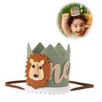 1st Birthday Hat, 1st Birthday Crown Boy, Birthday Crown 1 Year Old for Boy Birthday Party Supplies, 1st Birthday Crown Girl Decorations Photo Props Headband, First Birthday Crown