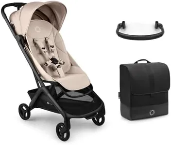 Bugaboo Butterfly 2 Travel Stroller Bundle – Ultra-Compact Stroller (Desert Taupe) + Transport Bag + Safety Bar – Airplane-Friendly, Lightweight & Travel-Ready