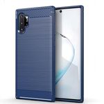 Sidande Case for Galaxy Note 10 Plus Case, Samsung Note 10+ 5G SM-N975F Case, Ultra Slim Phone Cover Shock-Absorption Carbon Fiber TPU Rubber Protective Cases for Samsung Galaxy Note 10 Plus Navy Blue