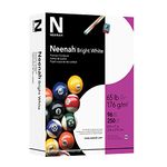 Neenah Premium Cardstock, 96 Brightness, 65 lb, Letter, Bright White, 250 Sheets per Pack (91904)