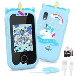 Ashfly Kids Smart Phones are Suitable as Gifts and Toys for Girls Aged 3 4 5 6 7 8 Years Old - The Unicorn Kids Phone Toy with Dual Cameras is Perfect for Christmas Birthday Gifts Toys for Girls