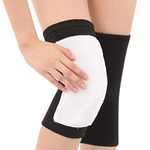 Qchomee Self Heating Knee Brace Support Fleece Magnets Knee Warmer Winter Thermal Compression Knee Wrap Sleeves Treating Knee Injury for Arthritis, Joint Pain Relief, Sports Injury Recovery