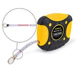 Gunpla 15M/50Ft Measuring Tape, Imperial and Metric Retractable Tape Measure with White Steel Tape for Construction Home Use and Carpentry Measurement