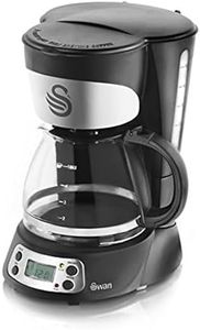 Swan Programmable Coffee Maker with Keep Warm Function, LCD Timer, 750ml, 700W, Black, SK13130N