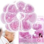 Breast Therapy Packs, Breast Ice Pack, Breast Pads for Breastfeeding, Hot and Cold Soothing Breast Gel Pad for Nursing Moms(2 Pack)