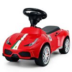 Voltz Toys Kids Licensed Ferrari 458 Ride On Push Car w/Steering Wheel, Horn, Red (83500 Red)