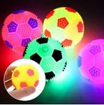 RvPaws LED Whistle Squeaky Squeaker Sound Ball Puppy Dog Cat Pet Chew Playing Rubber Ball Toy (Pack of - 5)