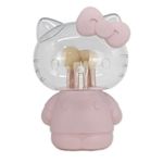 Impressions Vanity Hello Kitty 6 PCs Makeup Brush Set with Clear Cloche, Super Soft Brushes for Foundation, Face Powder, Blending, Eye Shadow, and Liner with Cute 3D Holder Organizer