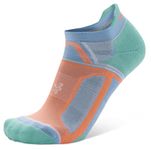 Balega Hidden Contour Upcycled Impact Resistance / Cushioning Performance No Show Athletic Running Socks for Men and Women (1 Pair) Aqua/Peach, Medium