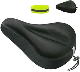 Geronmine Gel Bike Seat Cover Padded for Bicycle Saddle for Women & Men, Most Comfortable Seat Cushion Cover, Soft for Spin Indoor Outdoor Cycling Class Mountain Stationary Bikes