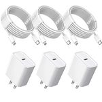 3Pack Extra Long 10FT iPhone Fast Charger,Apple Charger【Apple MFi Certified】12W 10Foot USBC to Lightning Cable Cord with Apple Charging Block Wall Charger for iPhone 14/14Pro Max/13/12 Mini/11/XS/iPad