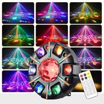Moving Head Lights Party LED Stage Lighting MNG06 Moving Head Light DMX Control Moving Head DJ Light for KTV Family Reunion Wedding Birthday New Year Halloween Christmas