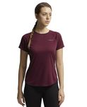 Jockey MW73 Women's Microfiber Fabric Relaxed Fit Half Sleeve T-Shirt with StayFresh Treatment_Grape Wine_XL