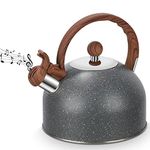 Whistling Kettle 2.5 L Stove Induction Stovetop Whistling Kettle Stainless Steel Teapot Kettle for Gas Stove or Induction Hob