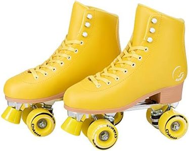 C SEVEN C7skates Cute Roller Skates for Girls and Adults (Lemonpop, Men's 8 / Women's 9)