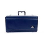 Crossrock CRA860TRBL Trumpet, Rectangular ABS Molded Hard Shell Case with Padded Strap in Blue